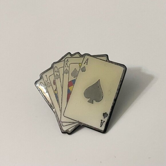 Vintage Park International Deck of Cards Lapel Pin Royal Flush Poker Cards - Picture 3 of 10